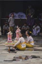 Balinese Performers and Musicians inside Garuda Wisnu Kencana Cultural Park Royalty Free Stock Photo