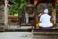 Balinese priest on a religious ceremony