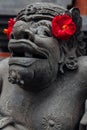 Balinese statue in the temple, Ubud, Bali Royalty Free Stock Photo