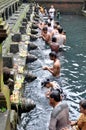 Balinese at tampaksiring temple