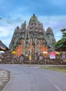 Balinese temple on the road Ubud