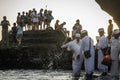 Balinese traditional ceremony at Old Tanah Lot temple