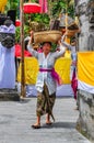 Balinese woman in Tirta Empul Temple, Bali, Indonesia Royalty Free Stock Photo