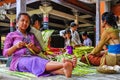 Balinese woman in Tirta Empul Temple, Bali, Indonesia Royalty Free Stock Photo