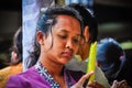 Balinese woman in Tirta Empul Temple, Bali, Indonesia Royalty Free Stock Photo