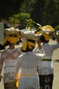 Balinese Women Bringing Offerings to a Hindu Cremation.