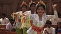 Balinese Women Performing Tari Pendet Dance