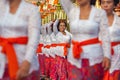 Balinese women with religious offering Royalty Free Stock Photo