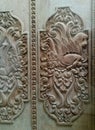 Balinese wood carving art ornate details Royalty Free Stock Photo