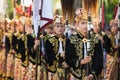 Balinese young males in traditional costumes