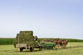 Baling Hay Royalty Free Stock Photo