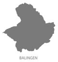 Balingen city map grey illustration silhouette Royalty Free Stock Photo