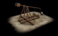 Balista, catapult, 3d visualization, illustration Royalty Free Stock Photo