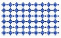 Balkan ethnic seamless repeating blue pattern inspired by traditional Serbian embroidery