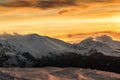 Balkan Mountains sunset Royalty Free Stock Photo