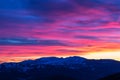Balkan Mountains sunset Royalty Free Stock Photo