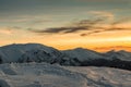 Balkan Mountains sunset Royalty Free Stock Photo