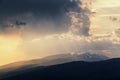 Balkan Mountains sunset Royalty Free Stock Photo