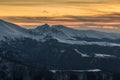 Balkan Mountains sunset Royalty Free Stock Photo