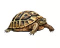 Balkan tortoise Testudo hermanni