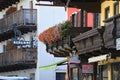 Balconies in Sankt Wolfgang, Upper Austria, Austria, Europe Royalty Free Stock Photo