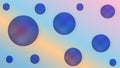 Glass circles in various size and gradient blue as background