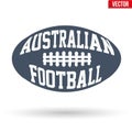 Ball of Australian rules football with typography