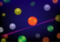 Ball ballons lights bokeh blurred colorful festival celebrate abstract background wallpaper decortion vector illustration EPS10