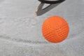 ball for bandy on ice Royalty Free Stock Photo