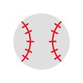 Ball of baseball flat style icon vector design