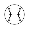 Ball of baseball line style icon vector design