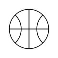 Ball of basketball line style icon vector design