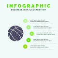 Ball, Basketball, Nba, Sport Solid Icon Infographics 5 Steps Presentation Background Royalty Free Stock Photo