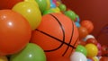 Ball basketball playground playtime bath ball mandi bola warna warni colourful balls playtime kids toddler games game Royalty Free Stock Photo