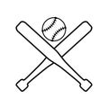 Ball bat baseball sport design Royalty Free Stock Photo