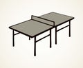 Tennis table. Vector drawing