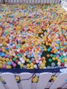 Ball bath, a playground for toddlers to train their motor nerve function Royalty Free Stock Photo