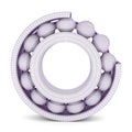 The ball bearing. Cutted ball bearing on a white background Royalty Free Stock Photo