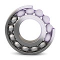 The ball bearing. Cutted ball bearing on a white background Royalty Free Stock Photo
