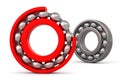 The ball bearing. Cutted ball bearing on a white background Royalty Free Stock Photo