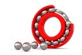 The ball bearing. Cutted ball bearing on a white background Royalty Free Stock Photo