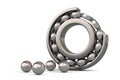 The ball bearing. Cutted ball bearing on a white background Royalty Free Stock Photo