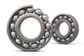 The ball bearing. Cutted ball bearing on a white background Royalty Free Stock Photo