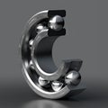 Ball bearing section Royalty Free Stock Photo