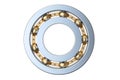 Ball bearing side view, 3D rendering Royalty Free Stock Photo