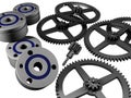 Ball bearings and cog-wheels Royalty Free Stock Photo