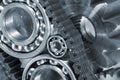 Ball-bearings and gears in close-ups