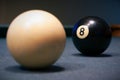 8 ball billard pool winner game over last game Royalty Free Stock Photo