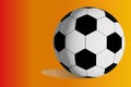 A soccer ball with a distinctive black and white pattern. Royalty Free Stock Photo