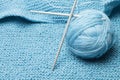 Ball of blue wool Royalty Free Stock Photo